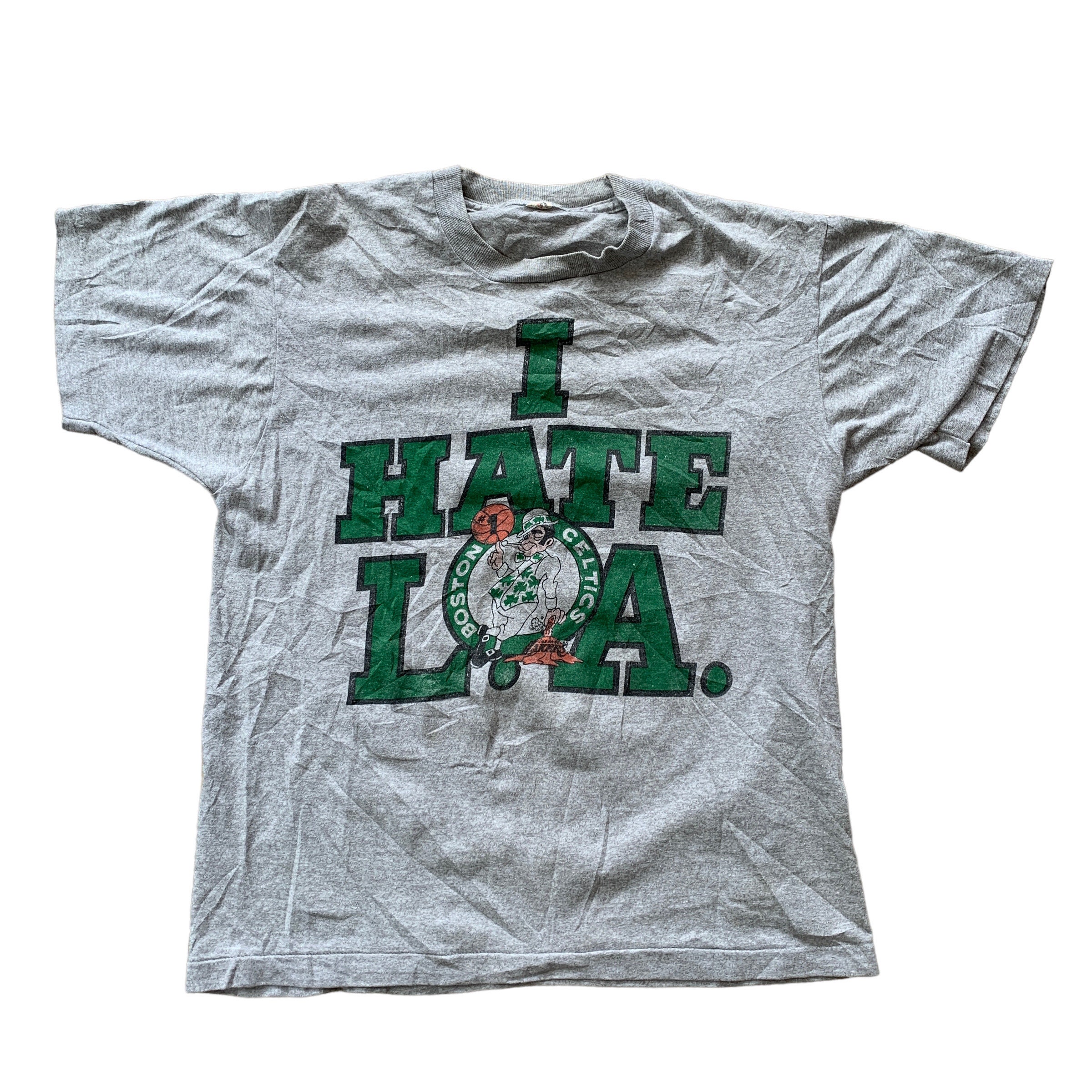 I HATE LA Boston Celtics Lakers Vintage Style Short-Sleeve Unisex T-Shirt