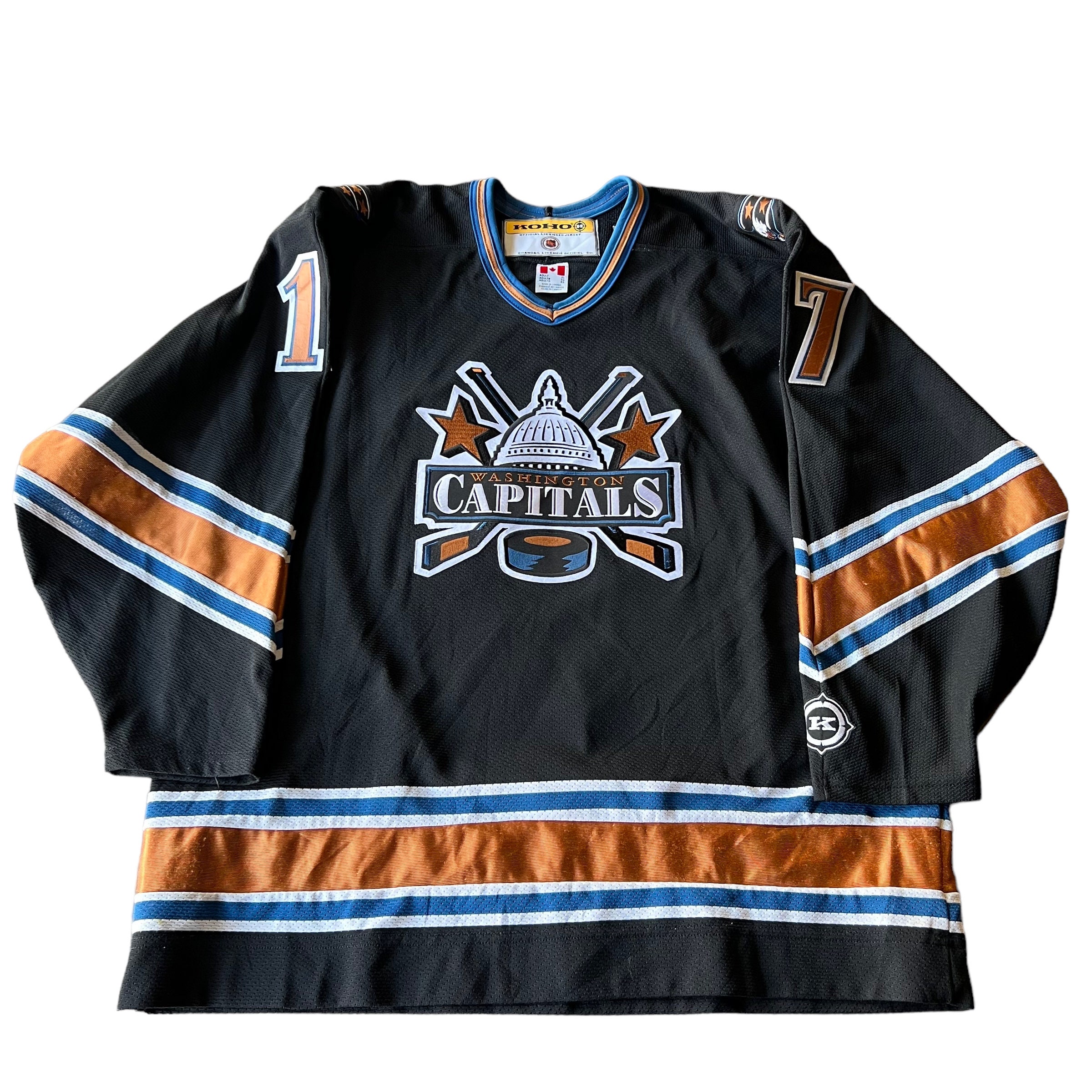 Washington Capitals NHL CCM Rod Langway Sewn Vintage Jersey