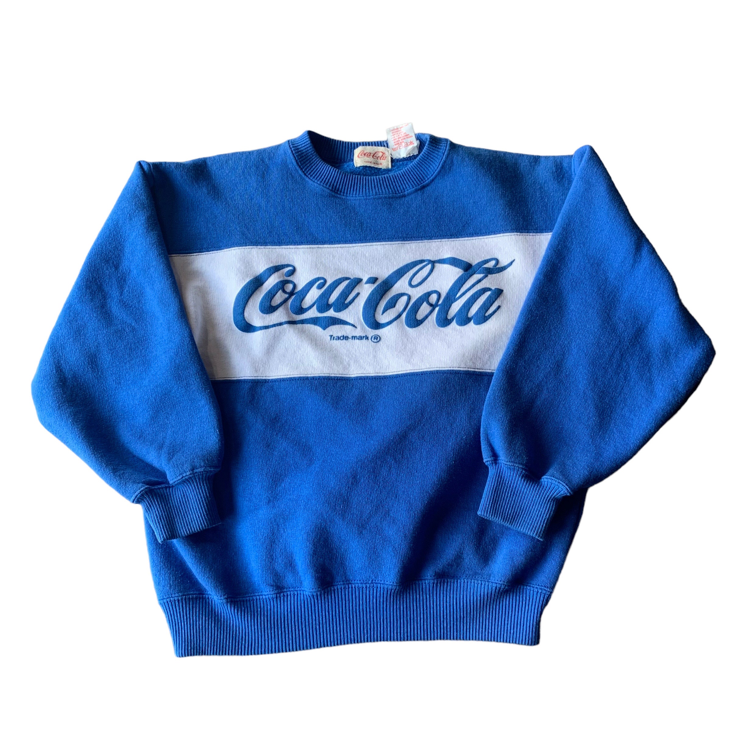 Blue coca cola clearance sweatshirt