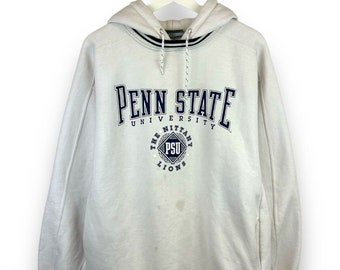 Vintage 90er Jahre Penn State Nittany Lions Collegiate Kapuzen-Sweatshirt Größe Medium