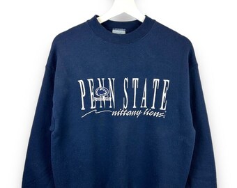 Vintage 90s Penn State Nittany Lions Embroidered Spellout Sweatshirt Size Medium