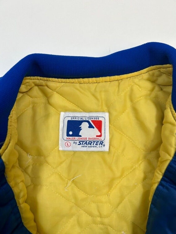 Vintage 80s Milwaukee Brewers MLB Starter Satin B… - image 3