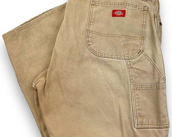 Vintage Dickies Canvas Workwear Carpenter Pants Size 43W Beige