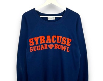 Vintage 1988 Syracuse Orangemen Sugar Bowl NCAA Sweatshirt Size Large 80s