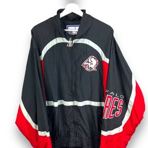 CustomCat Buffalo Sabres Goat Head Vintage 90's NHL Crewneck Sweatshirt White / XL