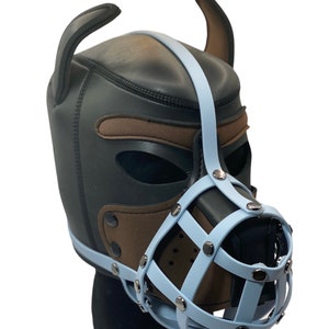 Custom Color Human Puppy Muzzle: Vegan Biothane, Adjustable Straps