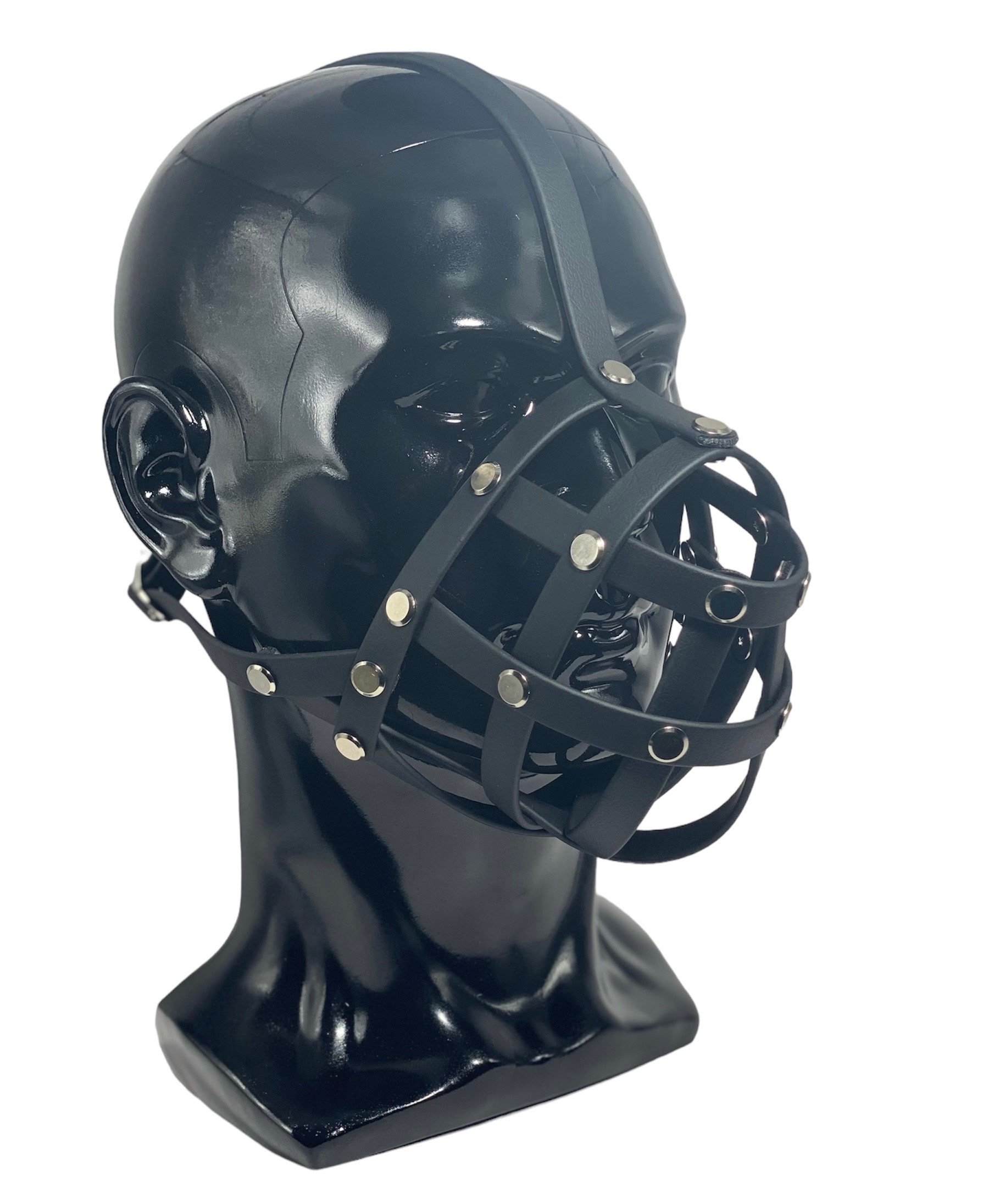 Silver Classic Hardware Human Face Muzzle
