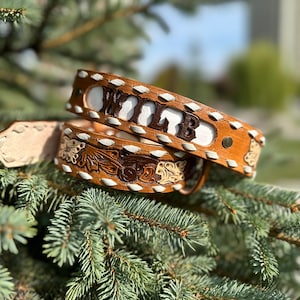 Personalized Hand Tooled Leather Western Belt: Custom Cowboy Belt