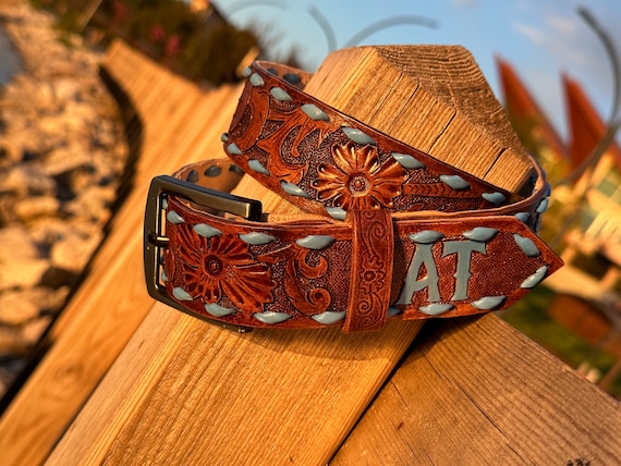 Custom Leather Belt - Hand Stamped