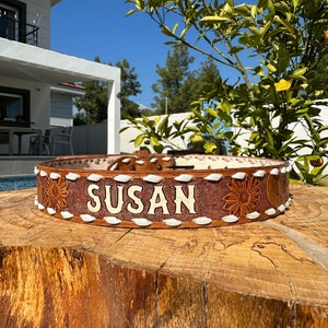 Personalized Hand Tooled Full Grain Leather Western Belt, Custom Leather Belt, Brand Belt, Cowboy Belts, Custom Name Belt, Birthday Gift