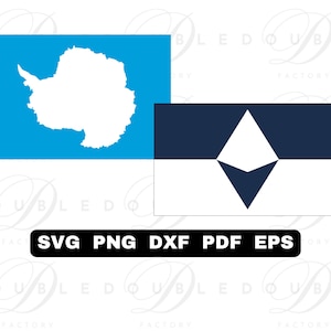 Antarctica Flag (2 for 1) | Svg Png Dxf Eps Pdf - Vector Graphic Design Layered by Color