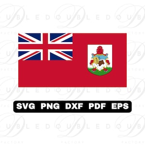 Bermuda Flag | Svg Png Dxf Eps Pdf - Vector Graphic Design Layered by Color