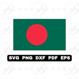 Bangladesh Flag | Svg Png Dxf Eps Pdf - Vector Graphic Design Layered by Color