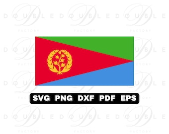 Eritrea Flag | Svg Png Dxf Eps Pdf - Vector Graphic Design Layered by Color