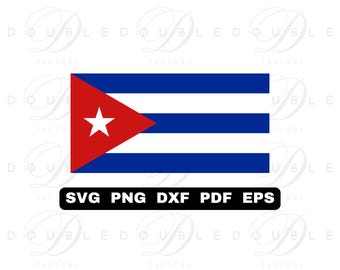 Cuba Flag | Svg Png Dxf Eps Pdf - Vector Graphic Design Layered by Color
