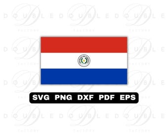 Paraguay Flag | Svg Png Dxf Eps Pdf - Vector Graphic Design Layered by Color