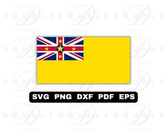 Niue Flag | Svg Png Dxf Eps Pdf - Vector Graphic Design Layered by Color
