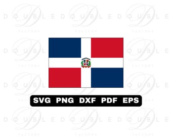 Dominican Republic Flag | Svg Png Dxf Eps Pdf - Vector Graphic Design Layered by Color