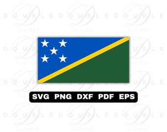 Solomon Islands Flag | Svg Png Dxf Eps Pdf - Vector Graphic Design Layered by Color