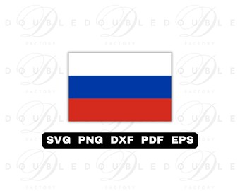 Russia Flag | Svg Png Dxf Eps Pdf - Vector Graphic Design Layered by Color