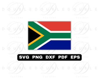 South Africa Flag | Svg Png Dxf Eps Pdf - Vector Graphic Design Layered by Color