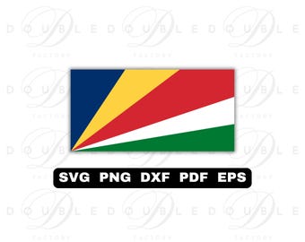 Seychelles Flag | Svg Png Dxf Eps Pdf - Vector Graphic Design Layered by Color