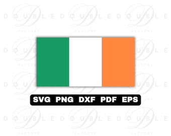 Bandiera Irlanda / Svg Png Dxf Eps Pdf - Progettazione grafica vettoriale a strati per colore