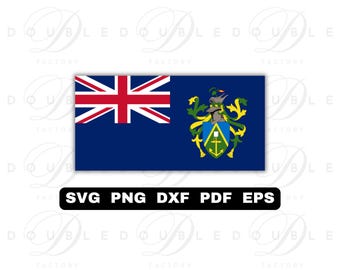 Pitcairn Islands Flag | Svg Png Dxf Eps Pdf - Vector Graphic Design Layered by Color