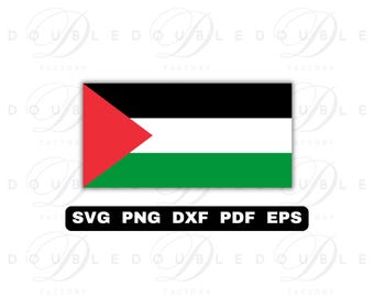 Palestine Flag | Svg Png Dxf Eps Pdf - Vector Graphic Design Layered by Color