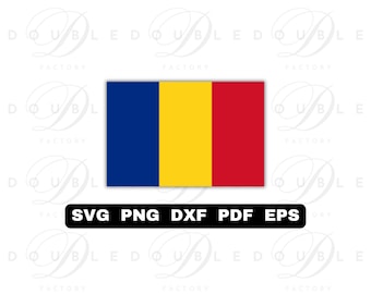 Romania Flag | Svg Png Dxf Eps Pdf - Vector Graphic Design Layered by Color