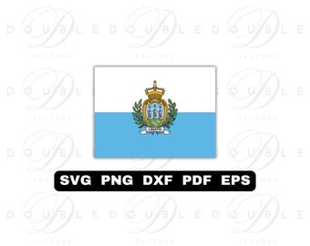 San Marino Flag | Svg Png Dxf Eps Pdf - Vector Graphic Design Layered by Color