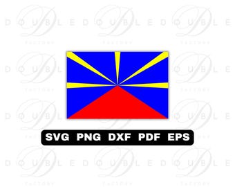 Reunion Flag | Svg Png Dxf Eps Pdf - Vector Graphic Design Layered by Color