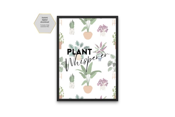Pflanzenflsterer Art Print, lustige Zimmerpflanzen Dekor (Digitaler  Download) - Etsy.de