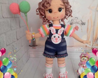 Crochet Pattern for Doll ESJA, amigurumi suitcase, amigurumi base, häkelanleitung, español patrón, ebook doll crochet, marvelsco, DIY easy