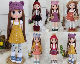 Nelly Crochet Doll Pattern | español patrón, Ebook Doll Crochet, Krutoys Pattern, Amigurumi Base, Basic Doll Pattern, Crochet Body
