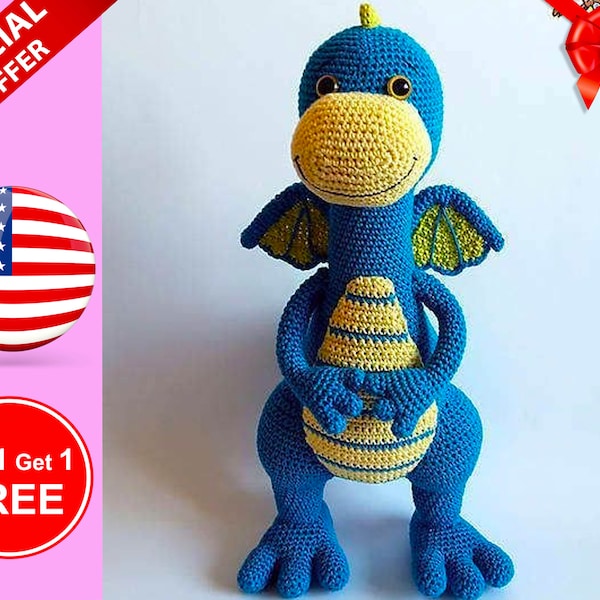 Kiefer the Forest Dragon, crochet dinosaur us, strawberry dino, dino nuggies, stegosaurus plush, crochet brontosaurus, delicious crochet