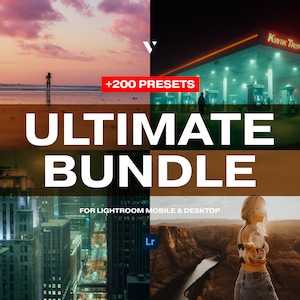 200+ Lightroom Presets Bundle: Mobile & Desktop, Portrait, Travel (DNG, XMP)