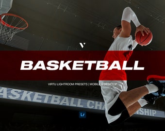 16 BASKETBALL Lightroom Mobile & Desktop Presets | Lightroom Presets Indoor Sports | Basketball Presets | Moody Sports Preset for Athletes