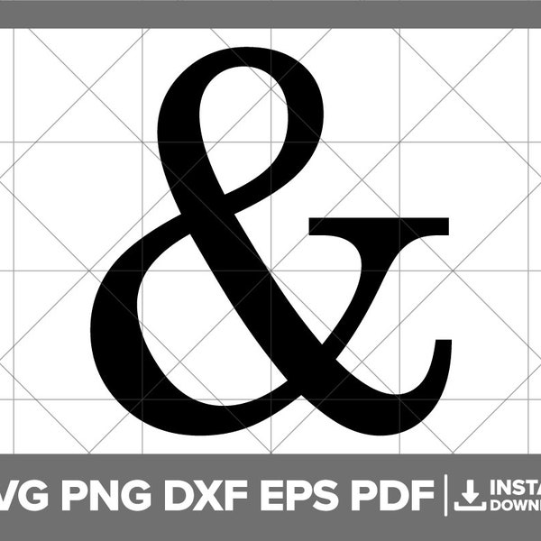 Ampersand SVG, und Zeichen PNG & DXF und Symbol, Ampersand Cricut Silhouette geschnitten Datei