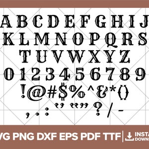 Western Schrift SVG, Cowboy Schrift PNG, Rodeo Schrift DXF, Cowboy Buchstaben, Western Buchstaben Ttf Cricut Silhouette Schnittdatei