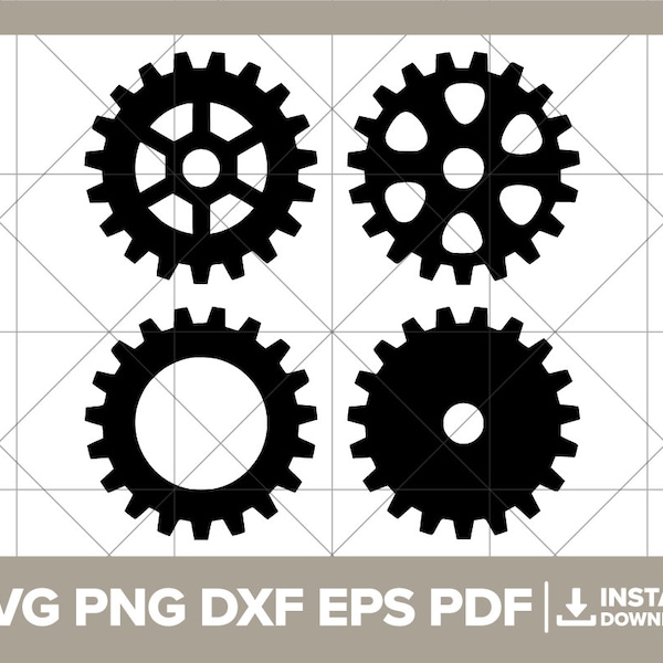 Zahnräder SVG, Steampunk PNG, Zahnrad Zahnräder DXF, Zahnrad, Mechaniker, Zahnräder Cricut Silhouette geschnitten Datei