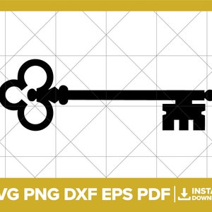 Key SVG, Skeleton Key PNG, Vintage Key DXF, Old Key, House Key Cricut Silhouette Cut File