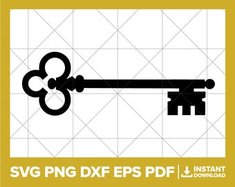 Key SVG, Skeleton Key PNG, Vintage Key DXF, Old Key, House Key Cricut Silhouette Cut File