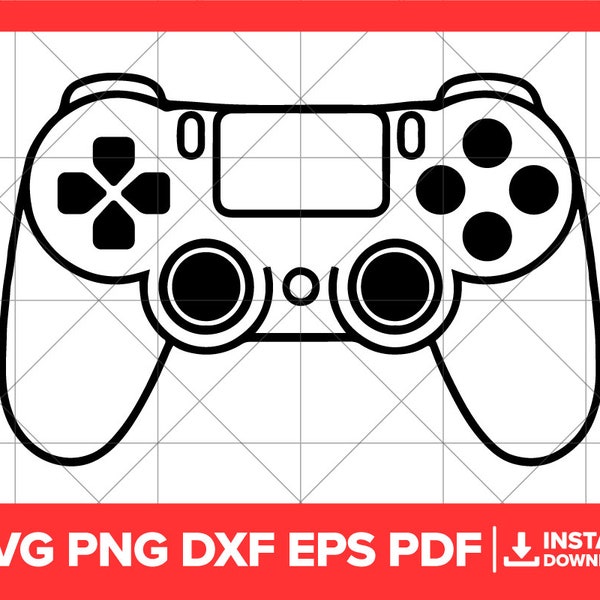 Gaming SVG, Gamer PNG, Video Game DXF, Video Game Controller, Gaming, Gamer Cricut Silhouette Cut File