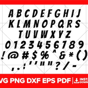 Comic-Buch-Schrift SVG, Comic-Schrift PNG, Superheld-Schrift DXF, Comic-Buchstaben, Comic-Buch-Buchstaben Ttf Cricut Silhouette Cut-Datei