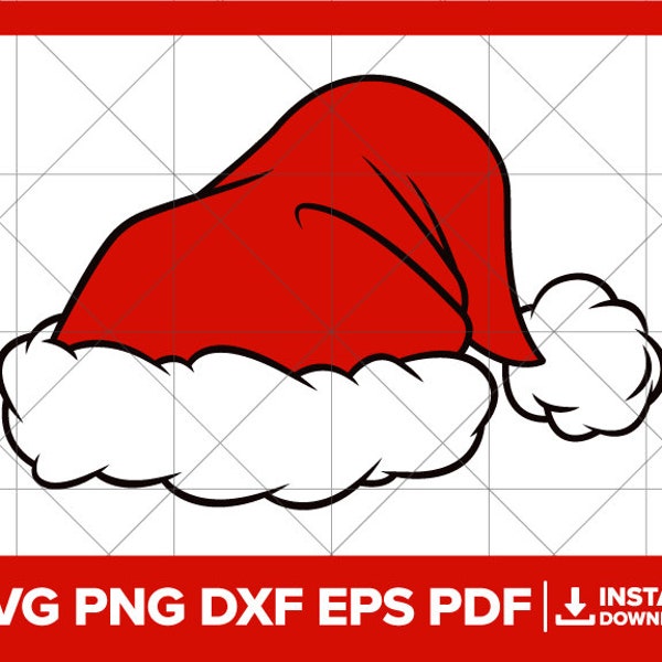 Santa Hat SVG, Christmas PNG, Santa Claus DXF, Saint Nick Logo, Christian, Holiday Cricut Silhouette Cut File