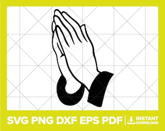 Praying Hands SVG, Praying PNG, Prayer DXF, Christian, Religious, Pray, Faith Cricut Silhouette Cut File