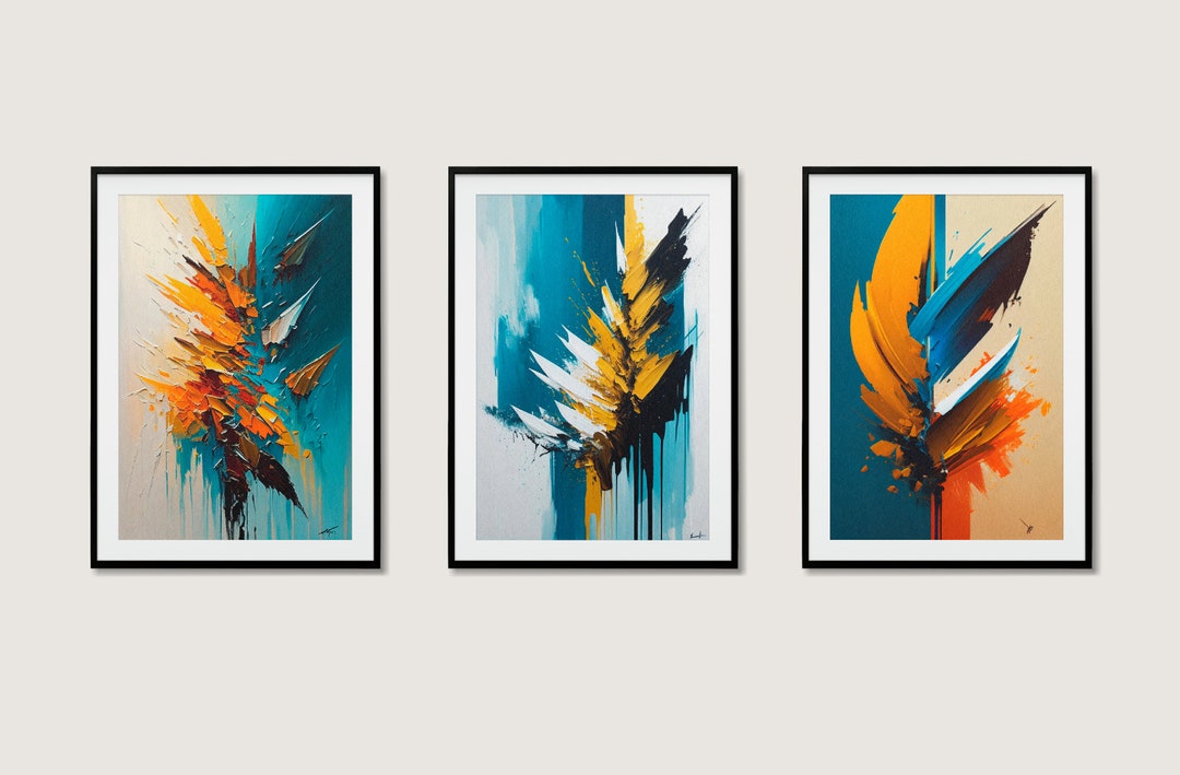 Abstract Oil Painting Digital Art Print Home Decor Modern Wall Art