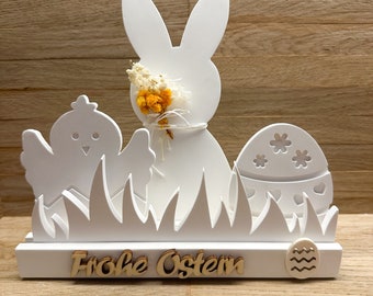 Osterdeko, Keraflott, Ostern, Hase, Kerzenhalter, Eastern, Keramikgießmasse, Raysin, Modern, Dekoration, Ostergeschenk, Teelichthalter