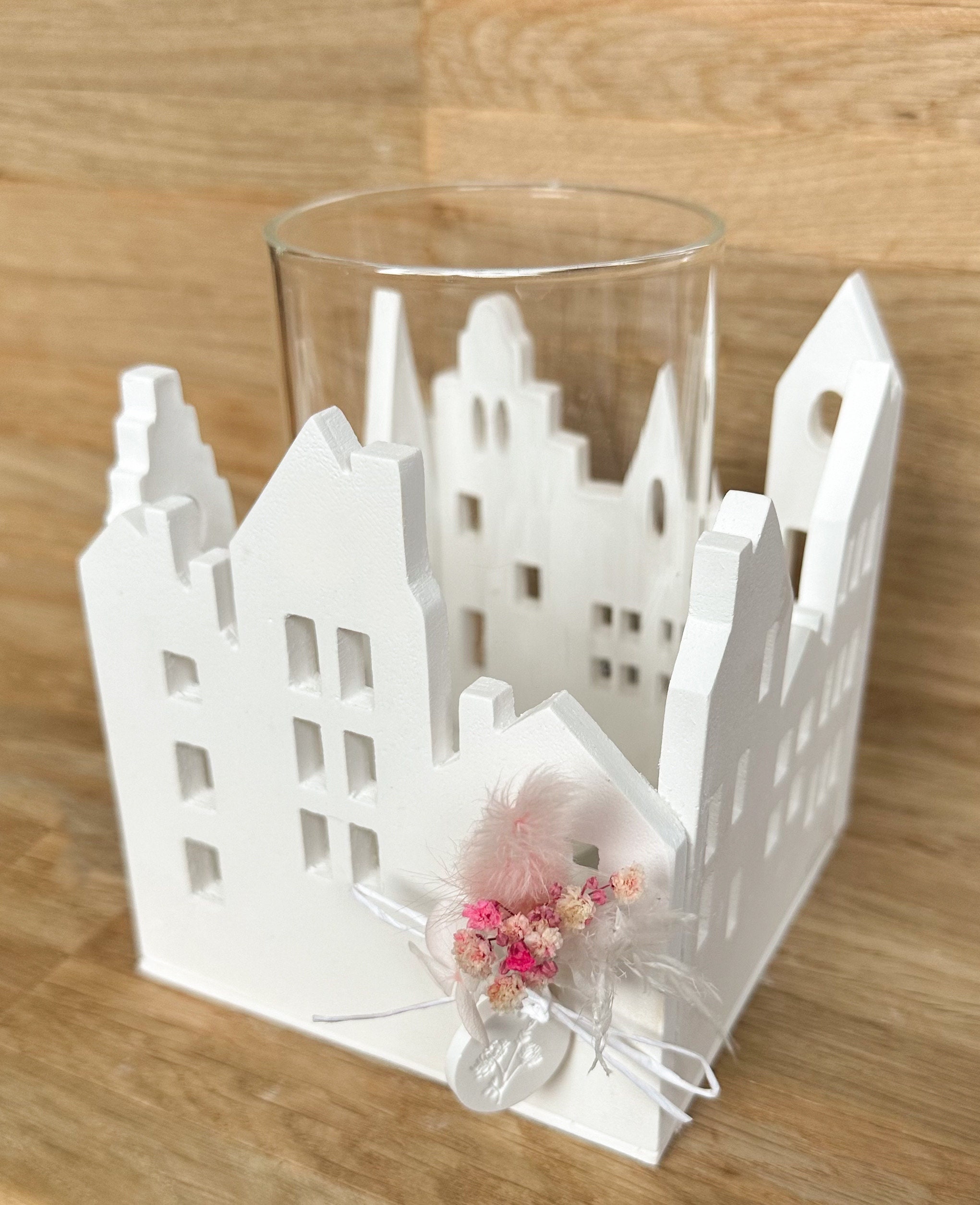 Silikon Gießform Häuser – 19,7 Cm, Für Kerzen, Gips & DIY Deko (weiß)